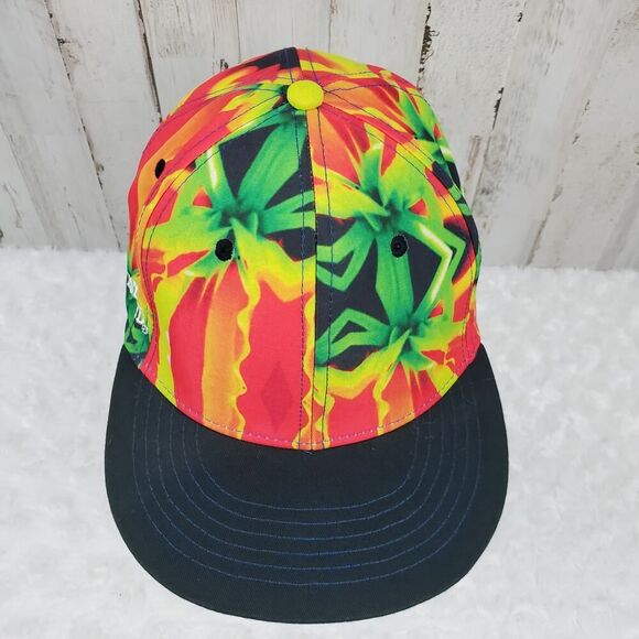 Jacobson Kings Island Tie Dye Snapback Cap Red Green OSFM - Picture 5 of 8